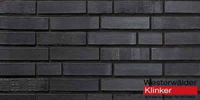 Фасадная клинкерная плитка WK15 Schwarz Bunt Edelglanz 240x71 Westerwalder Klinker